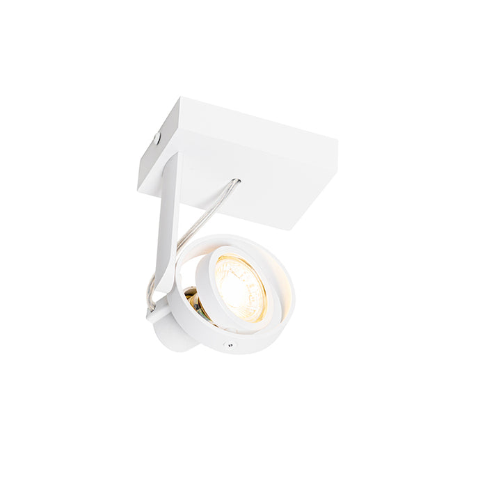 QAZQA Moderne plafondspot wit draai- en kantelbaar GU10 50mm - Master