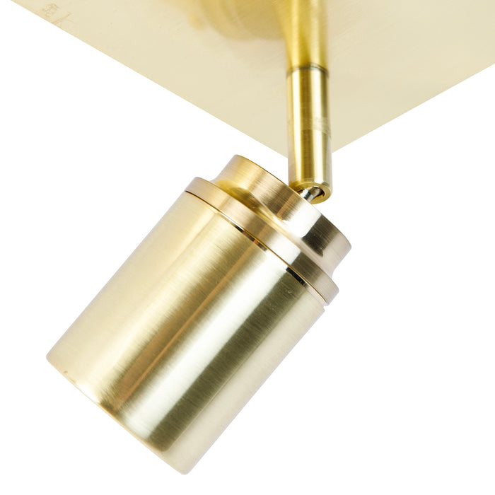 QAZQA Moderne badkamer spot messing vierkant 3-lichts IP44 - Ducha