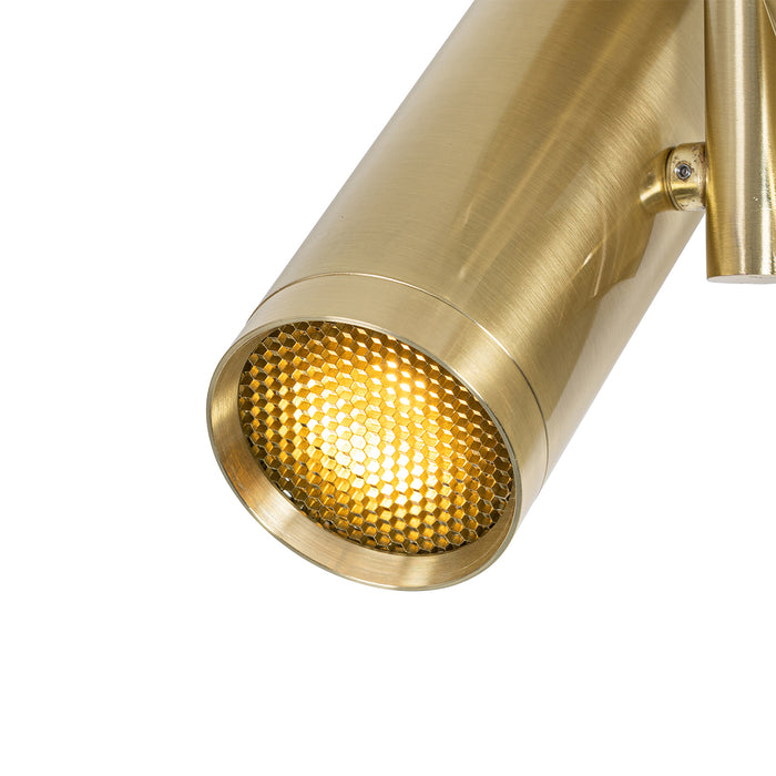 QAZQA Design spot goud verstelbaar 2-lichts - Scopio Honey