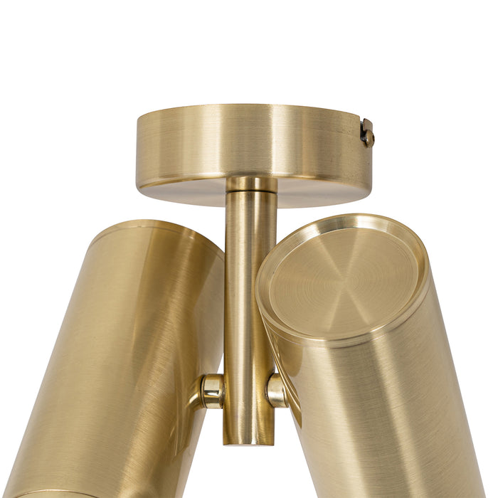 QAZQA Design spot goud verstelbaar 2-lichts - Scopio Honey
