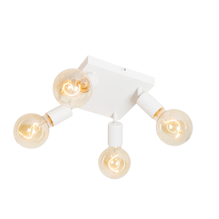 QAZQA Moderne spot wit vierkant 4-lichts - Facil