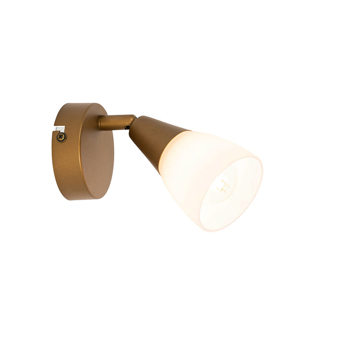 QAZQA Klassieke plafondspot goud met mat glas - Madi