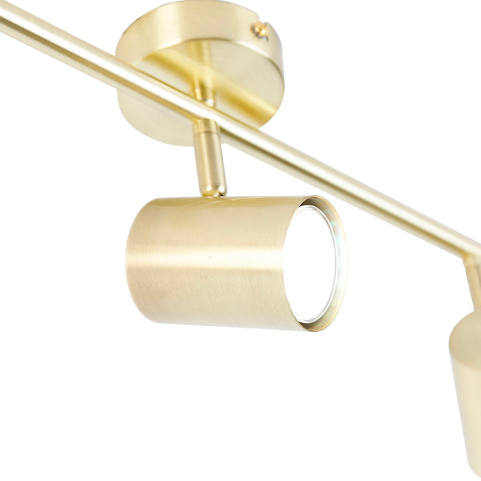 QAZQA Smart plafondlamp messing verstelbaar incl. 3 Wifi GU10 - Jeana