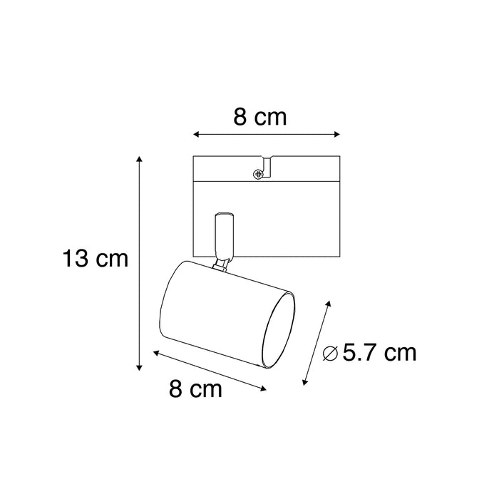 QAZQA Smart spot zwart verstelbaar vierkant incl. Wifi GU10  - Jeana