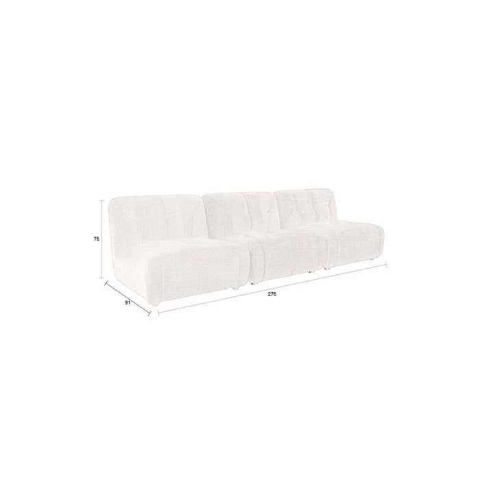 Dutchbone Giada Bank 3-seater Plum - Paars