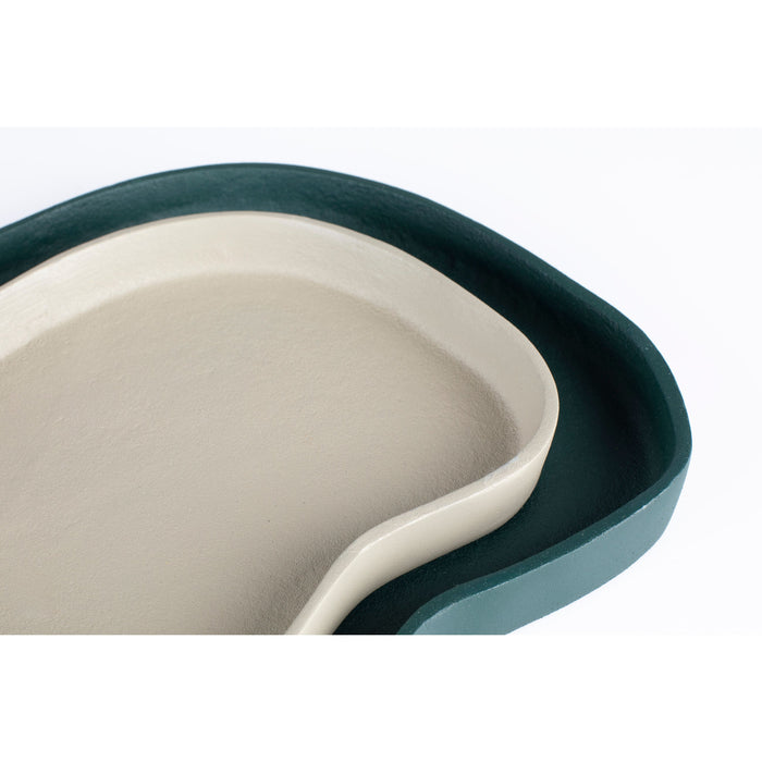 Zuiver Revolt Trays| Plateau Organisch Groen|Ivoor -  Set of 2