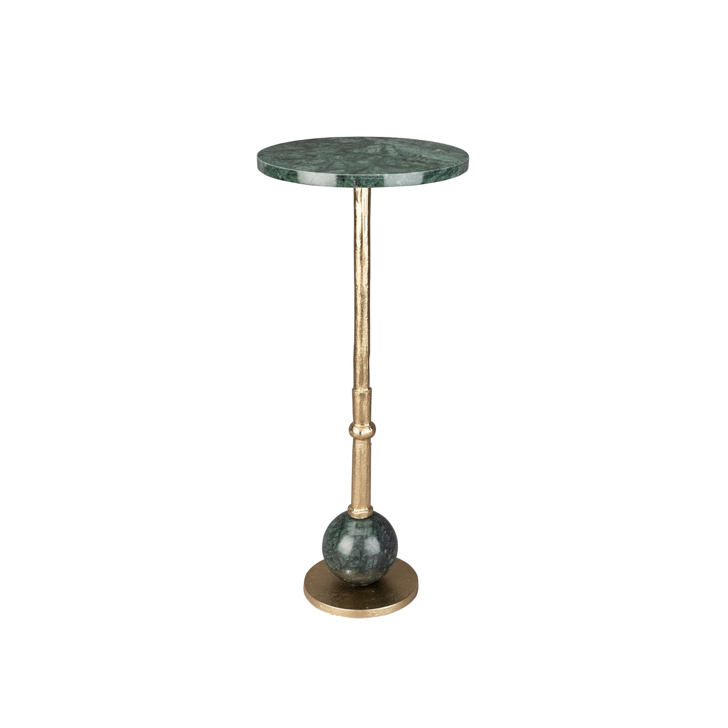 Dutchbone Everest Bijzettafel Rond 25 cm Marmer Groen| Goud