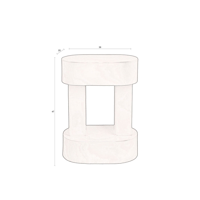 Dutchbone Magenta Bijzettafel Rood