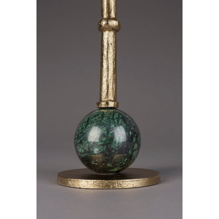 Dutchbone Everest Bijzettafel Rond 25 cm Marmer Groen| Goud