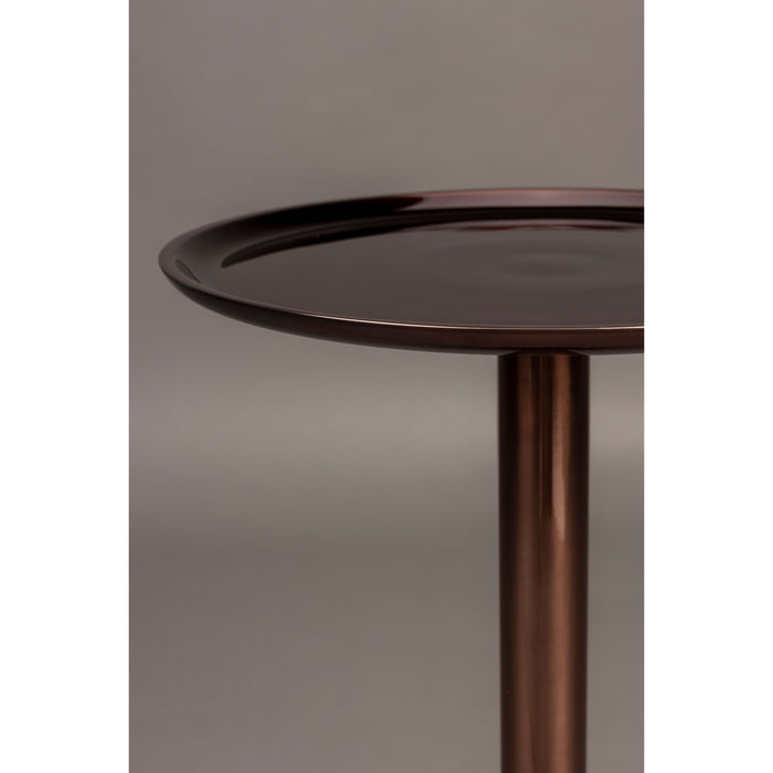 Dutchbone Pose Bijzettafel Rond 25 cm Metaal| Marmer Bruin