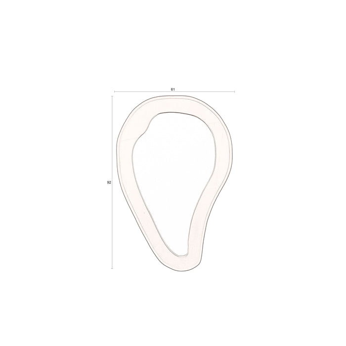 Dutchbone Aren Spiegel| Wandspiegel Organische vorm Zwart L