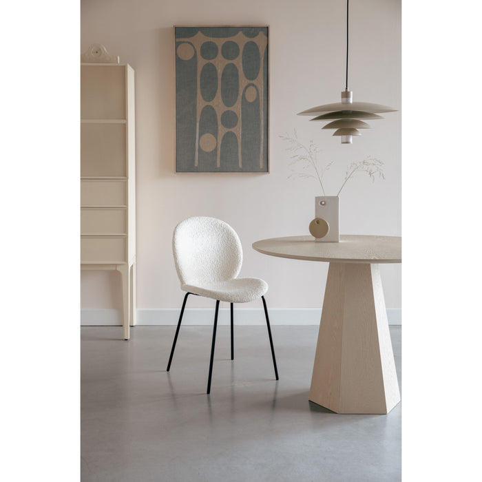 Zuiver Pilar Eettafel Rond100 cm Hout Beige