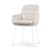 Nolon Nora-Mia Eetkamerstoel Beige - met Armleuning - Wit