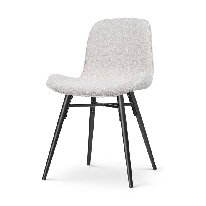 Nolon Nova-Fé Eetkamerstoel Bouclé Beige - Stof - Zwarte Poten
