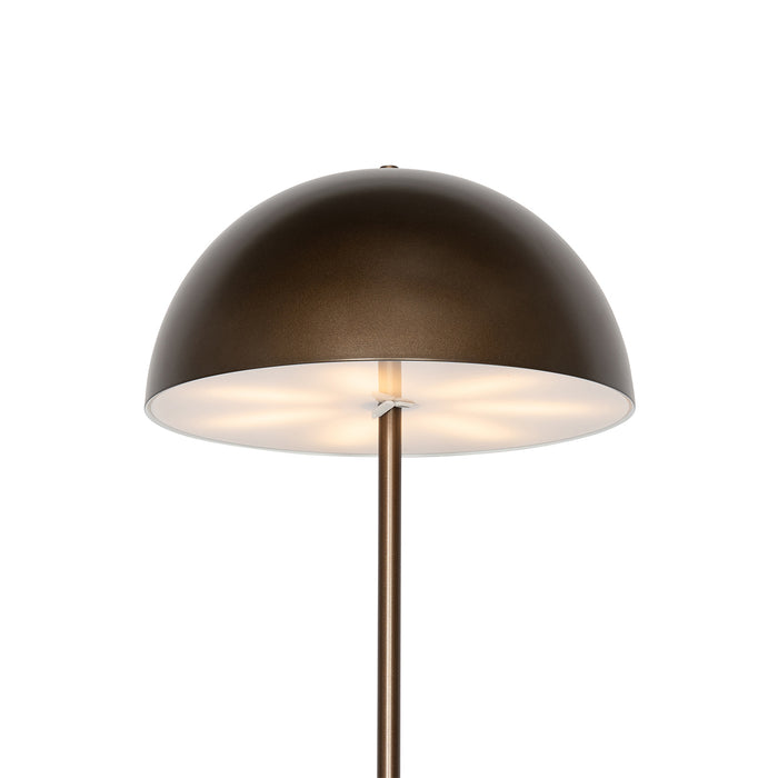 QAZQA Buiten vloerlamp mushroom donkerbrons oplaadbaar - Keira