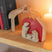 J-Line kerstdecoratie - hout - rood - small