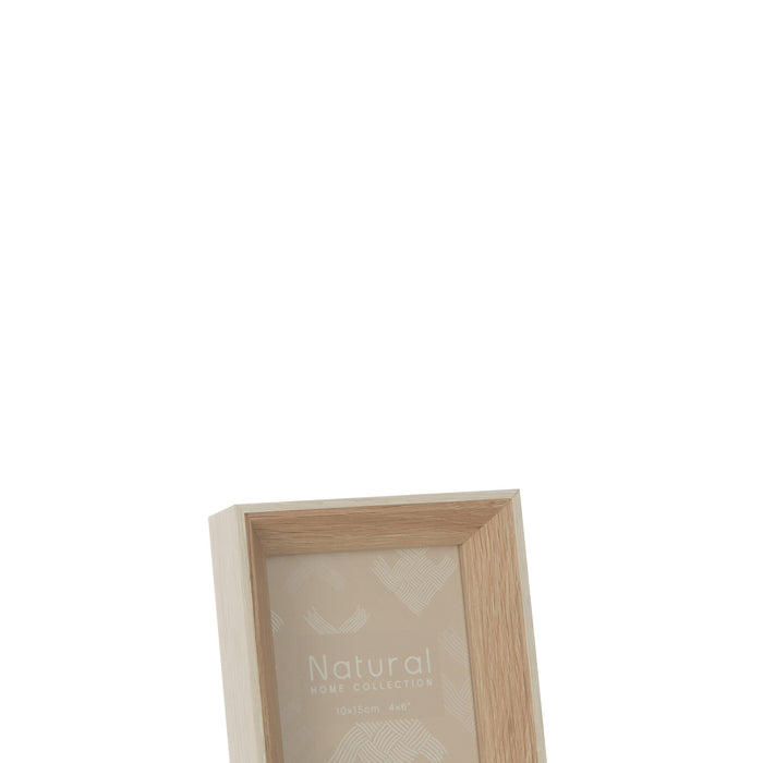 J-Line fotolijst  hout - creme - 2 stuks