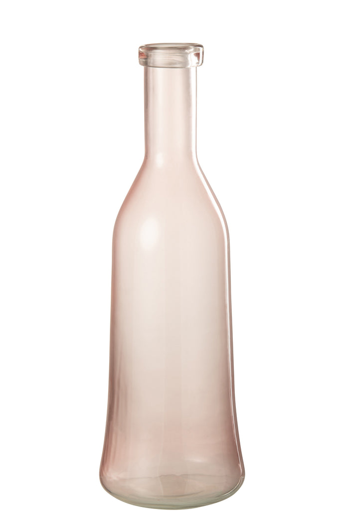 J-Line vaas Bruni - glas - lichtroze - medium - 45 cm hoog