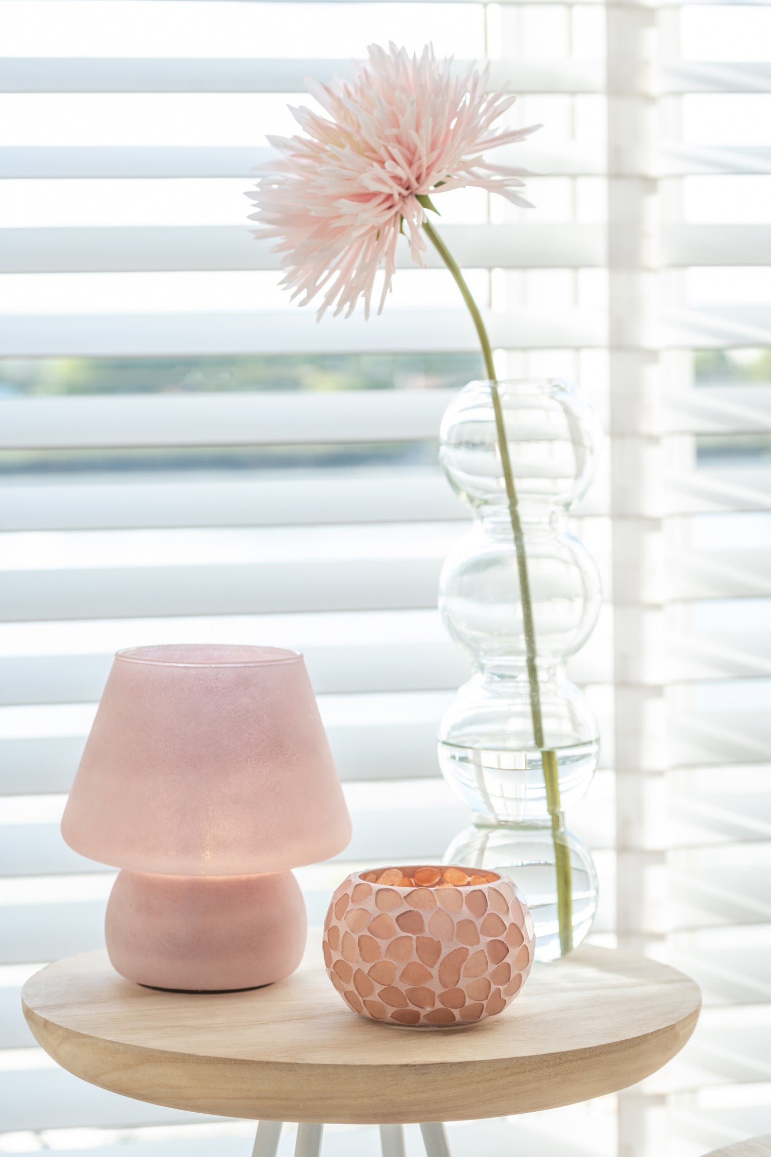 J-Line vaas Bollen - glas - transparant - large