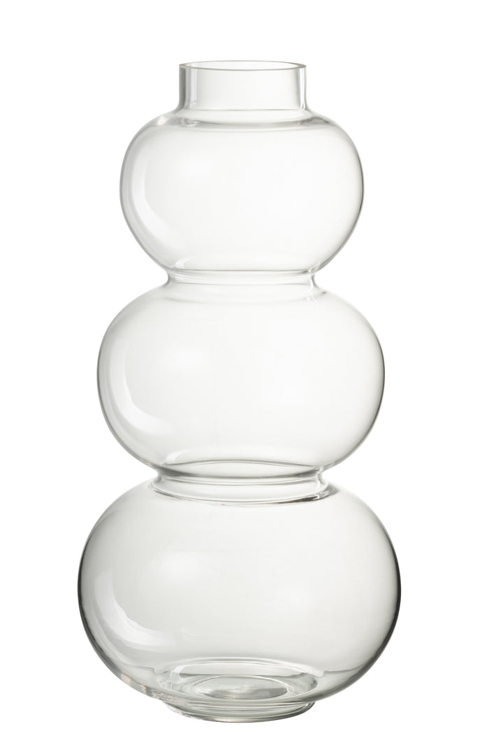 J-Line vaas Bol - glas - transparant - large - 36 cm hoog