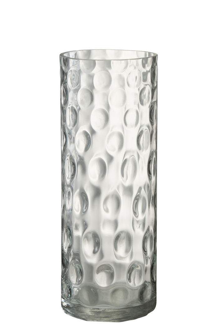 J-Line Vaas Cylinder Rond - glas - transparant
