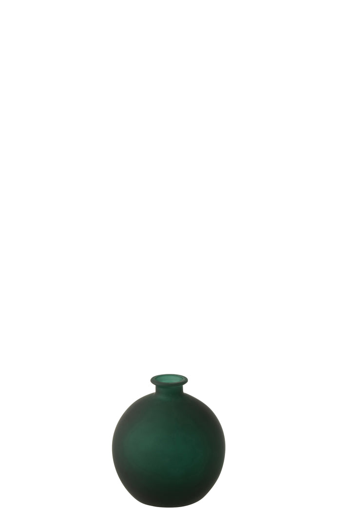 J-Line vaas Bal - glas - groen - small - Ø 16 cm