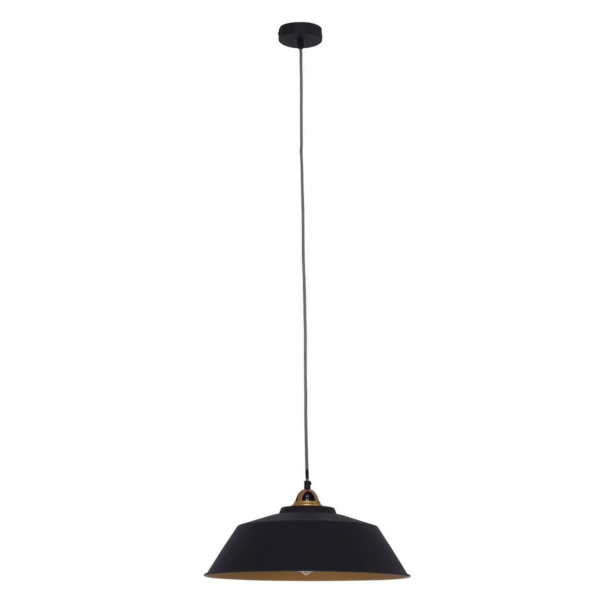 Mexlite - hanglamp - Nove - zwart - metaal - Ø 42cm - E27 - 1318ZW