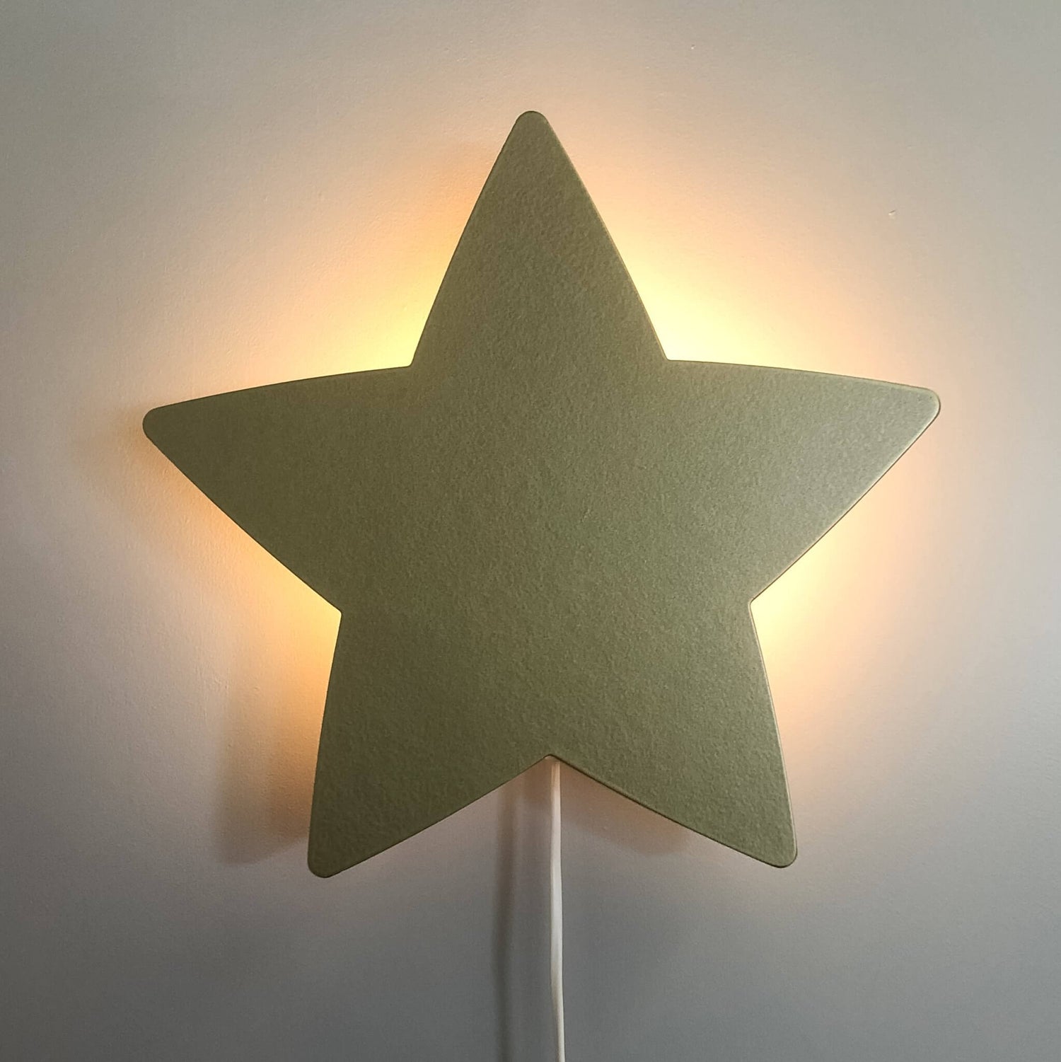 Houten wandlamp kinderkamer | Ster - goud