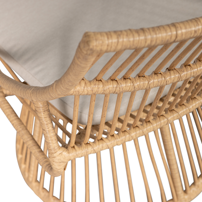 WOOOD Fauteuil Alatna - Wicker - Naturel - 80x64x53
