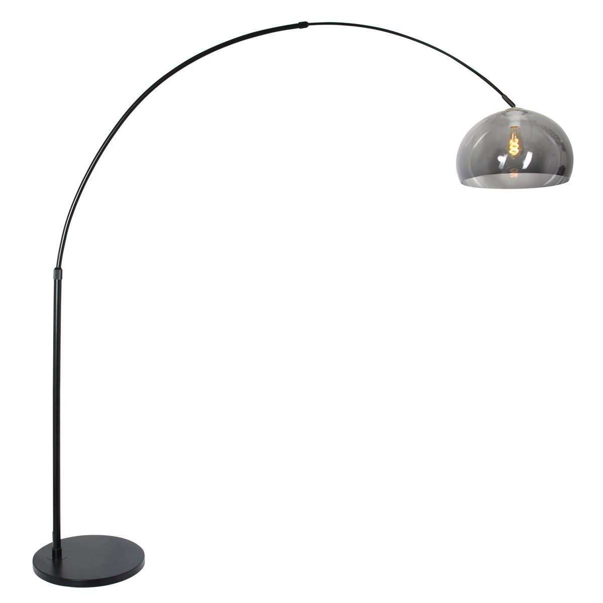 Steinhauer - vloerlamp - Sparkled Light - zwart - kunststof metaal - booglamp - E27 - 9878ZW