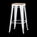 Legend Metalen barkruk wit - met houten zitting - 65 cm