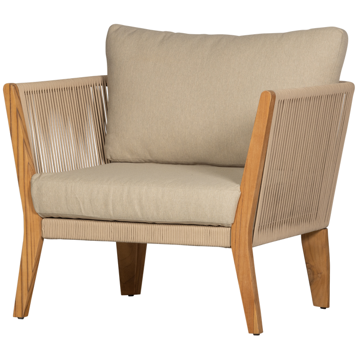 WOOOD San Remo Loungestoelen - Teak - Zand - 70x88x96
