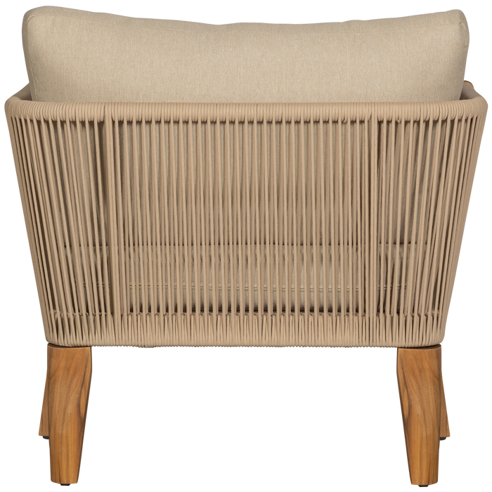 WOOOD San Remo Loungestoelen - Teak - Zand - 70x88x96