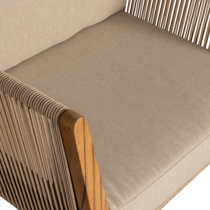 WOOOD San Remo Loungestoelen - Teak - Zand - 70x88x96