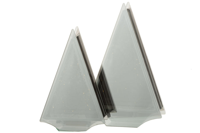 J-Line Kerstdecoratie - glas - goud LED lichtjes