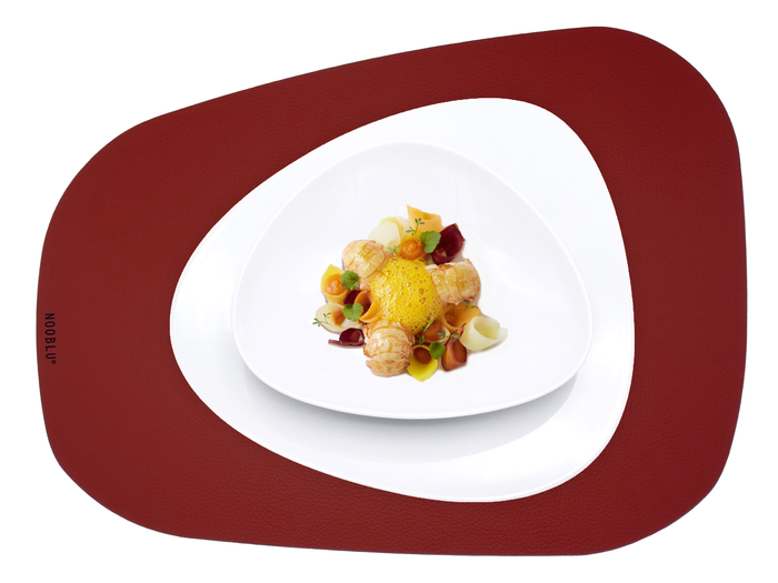 NOOBLU Placemat PEBL - Senso Ruby red - Kingsize 50 x 38 cm