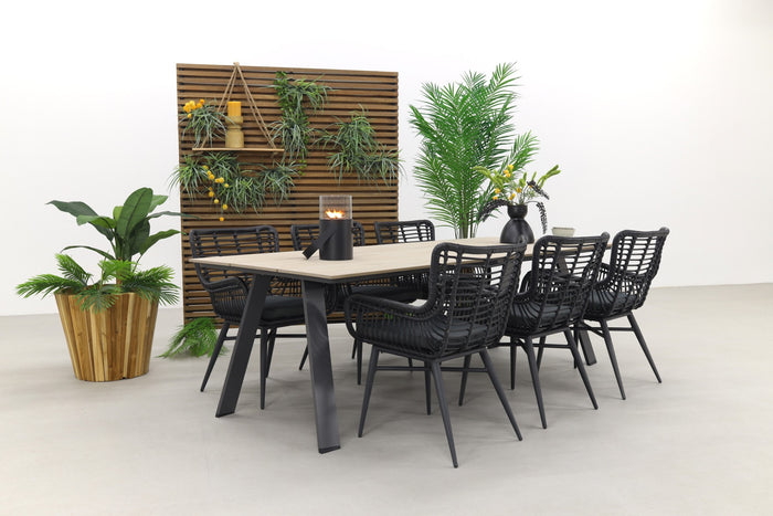 Jasmine black|Garden Impressions Nevada 240x100 cm. tuinset