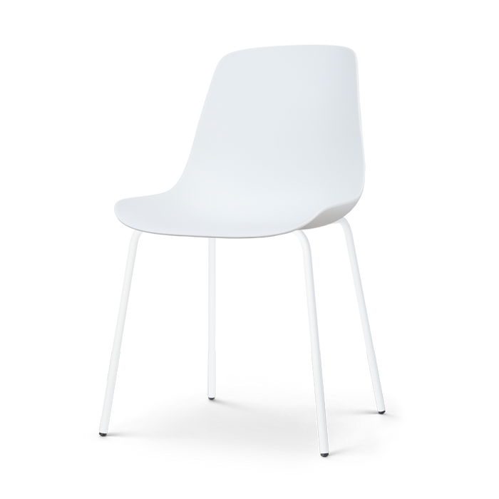 Nolon Nora-Pip Eetkamerstoel Wit - Kunststof - Wit Onderstel