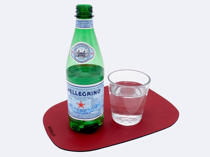 NOOBLU PEBL onderzetter | muismat 28 x 21 cm -  Cognac,  set van 4