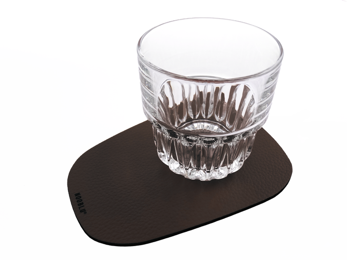 NOOBLU PEBL onderzetters 17 x 13 cm -  Lead grey,  set van 6