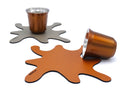 NOOBLU SPLASH onderzetters 15 x 15 cm -  Cognac,  set van 6