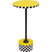 Kare Bijzettafel Domero Checkers Yellow Ø25cm