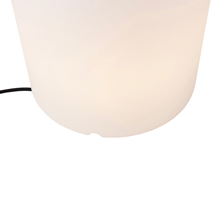QAZQA Buiten vloerlamp wit 60 cm bloempot IP65 - Verano