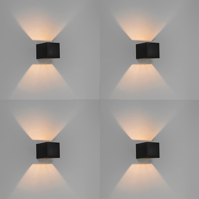 QAZQA Set van 4 moderne wandlampen zwart - Transfer
