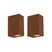 QAZQA Set van 2 industriële wandlampen roestbruin 2-lichts IP44 -