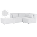 Beliani-LEMVIG-Hoekbank 3-zits-Gebroken wit-Linkszijdig-Corduroy