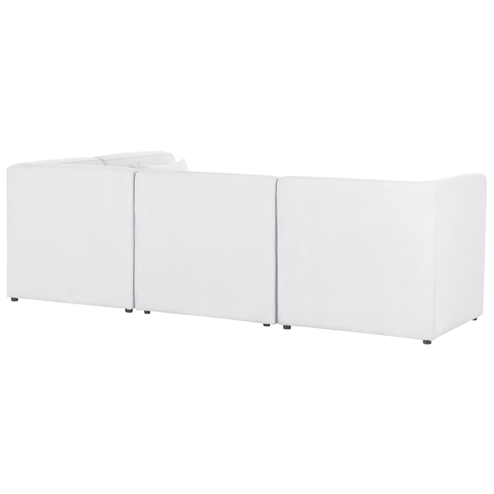 Beliani-LEMVIG-Hoekbank 4-zits-Gebroken wit-Linkerzijde-Corduroy