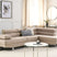 Beliani - NORREA - Hoekbank - Beige - Linkerzijde - 260 cm - Polyester