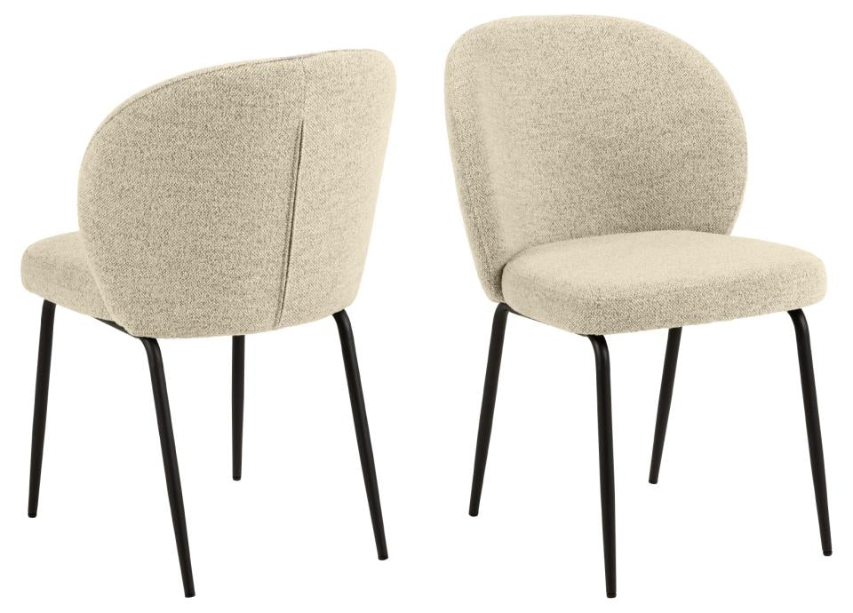 Giga Living - Eetkamerstoel Santiago Cream - Set van 2