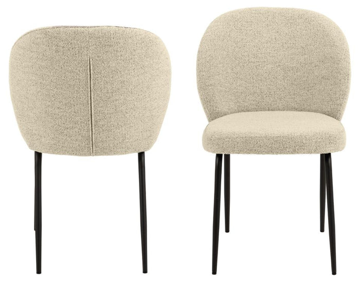 Giga Living - Eetkamerstoel Santiago Cream - Set van 2